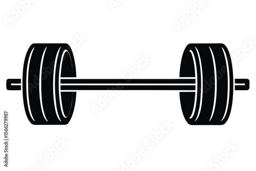 barbell vector icon