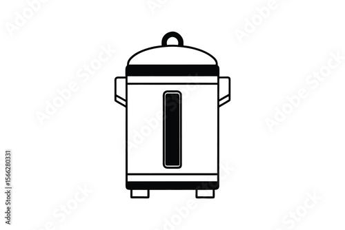 Electric hot water dispenser outline icon silhouette