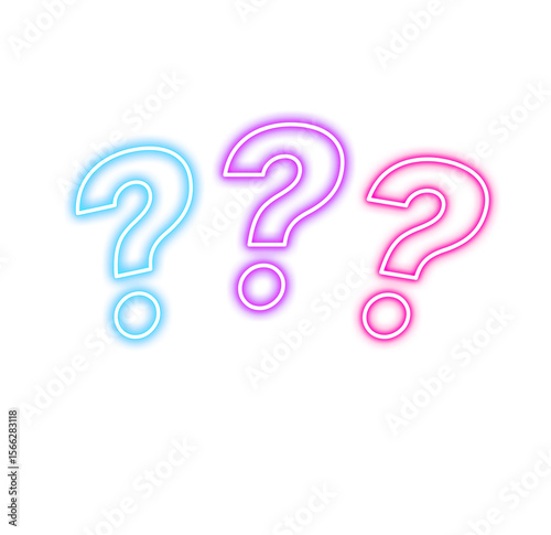 Neon Question Mark Illustration
