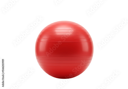 Red Exercise Ball: Fitness Equipment, Stability Ball, Workout Sphere