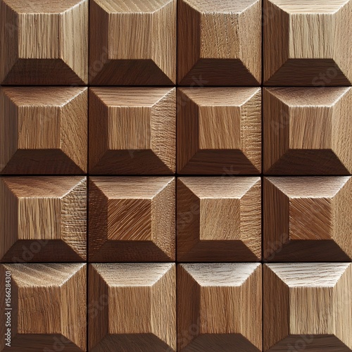 Geometric Wooden Panel Texture Background Seamless Pattern Design
