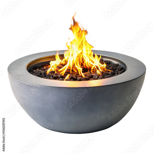  A mesmerizing fire pit on transparent