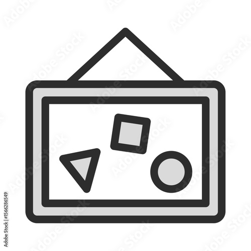 Picture Frame Art Gallery Icon Border Decoration Design Element Creative Display