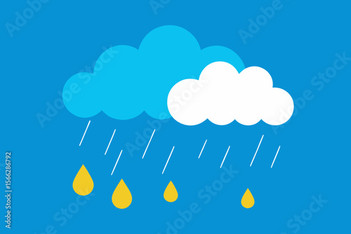A Simple Rainy Day Scene With Lines For A Fun And Clean And Wet Weather Themed Vibe