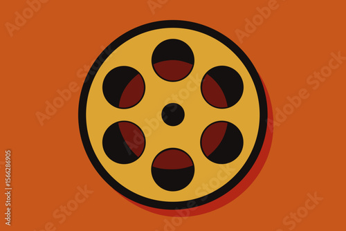 A Basic Film Reel Shape For A Simple And Clean Movie Or Cinema Themed Icon