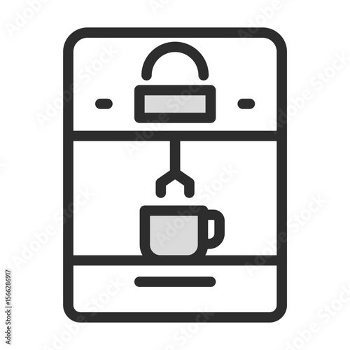 Vending Machine Coffee Icon Beverage Dispenser Drink Service Snack Shop