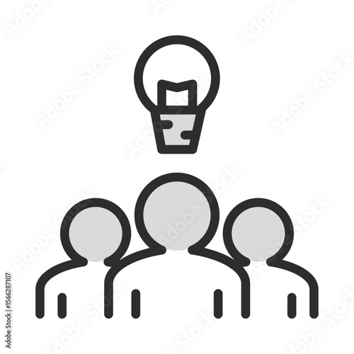 Team Idea Generation Icon Collaboration Brainstorming Solution Innovation Group Meeting Business