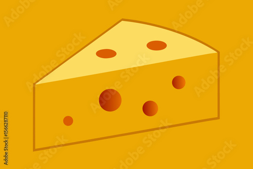 The Basic Shape Of A Piece Of Cheese For A Simple And Clean Food Or Dairy Product Icon
