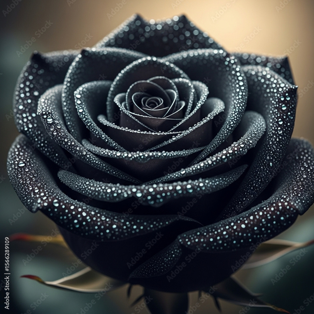 Obraz premium rose on black background