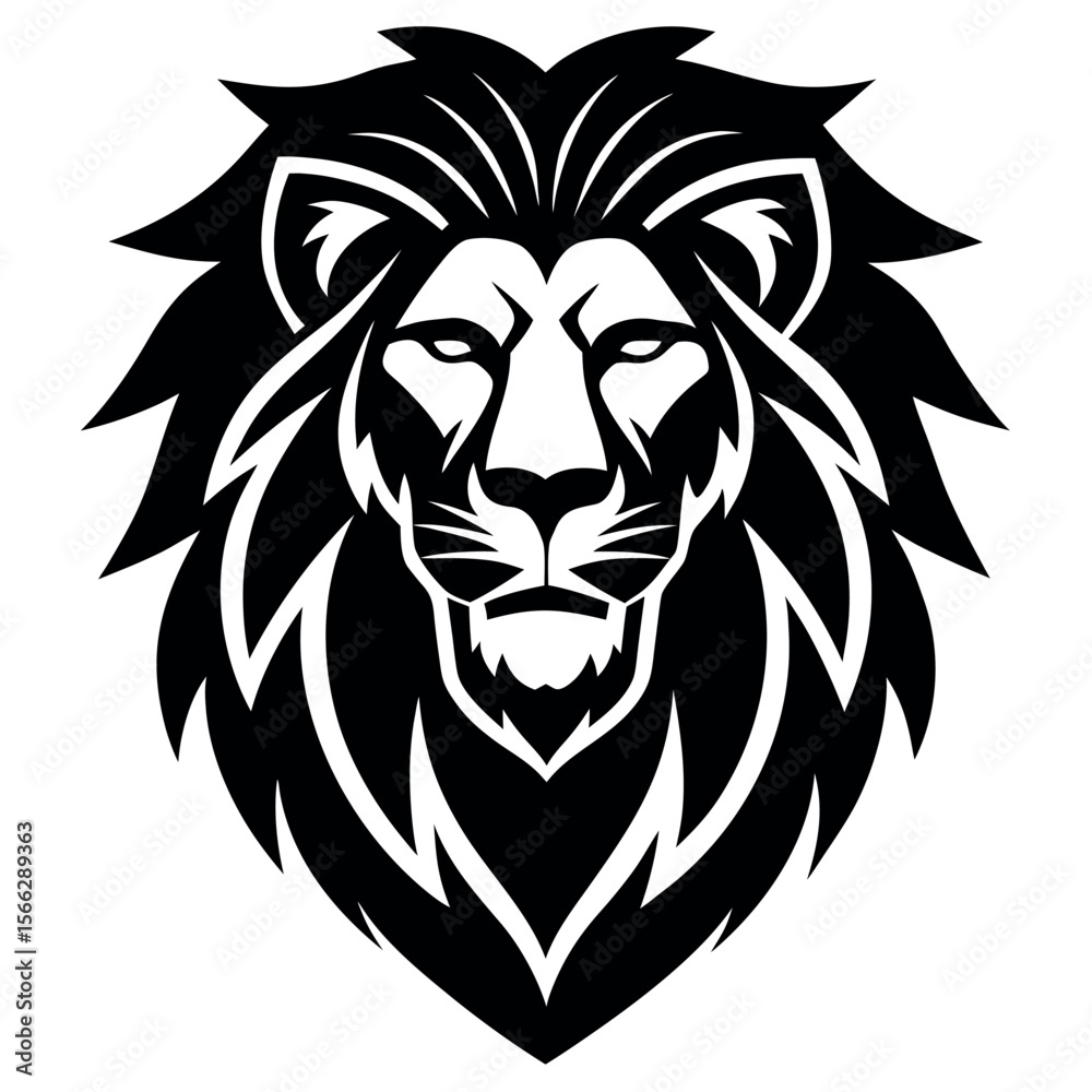 Lion head logo vector illustration.
Lion head logo vector illustration.