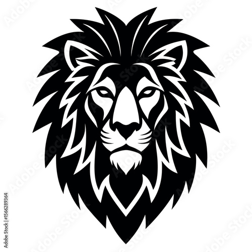 Lion head logo vector illustration.
