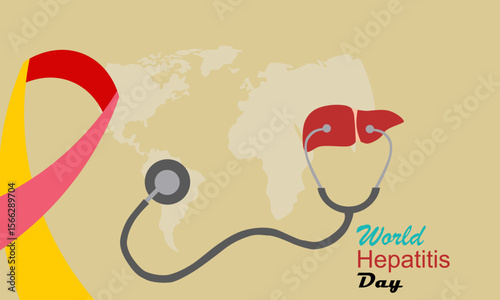World Hepatitis Day Yellow Background