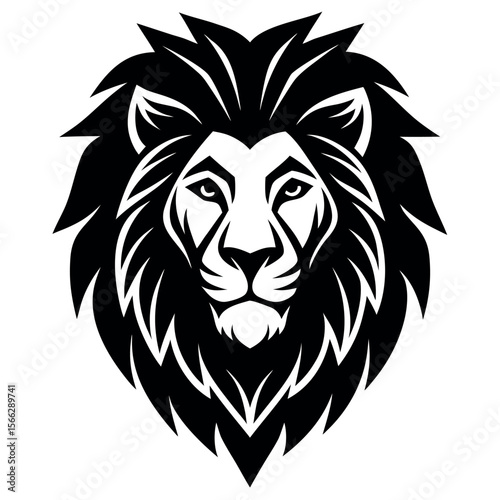 Lion head logo vector illustration.
