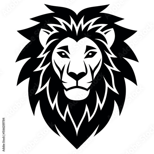 Lion head logo vector illustration.
