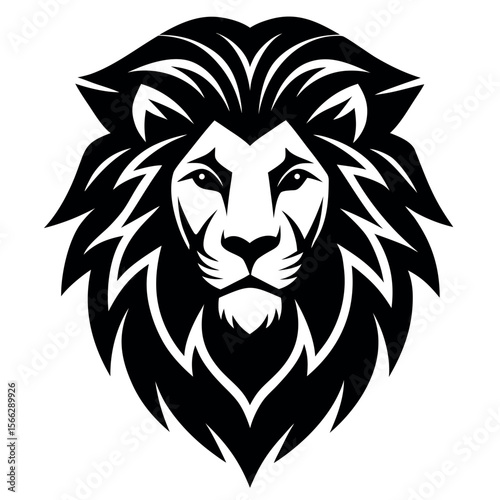 Lion head logo vector illustration.
