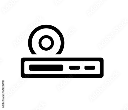 CD player icon. vector. editable