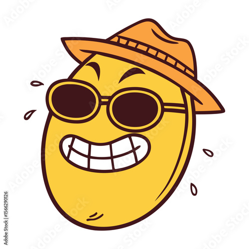 Mango With Funny Cartoon Face