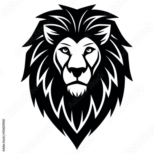 Lion head logo vector illustration.
