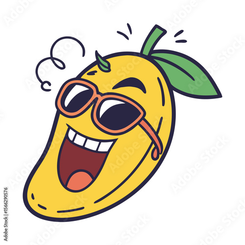 Mango With Funny Cartoon Face