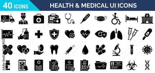 Medical & Healthcare Glyph Icons Pack
A modern set of solid glyph icons for medical and healthcare apps, dashboards, and websites. Fully scalable SVG with currentColor support for easy theming in ligh