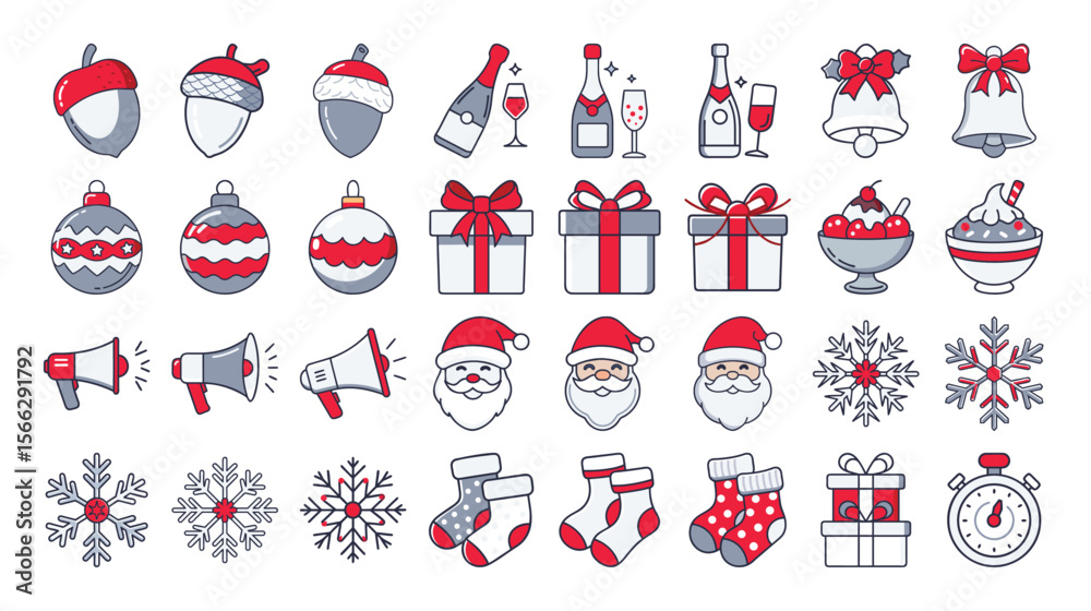 Fototapeta premium christmas decoration set