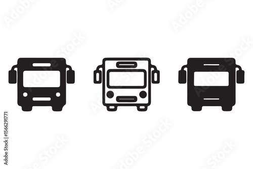 Bus icon set vector. bus sign and symbol. transport