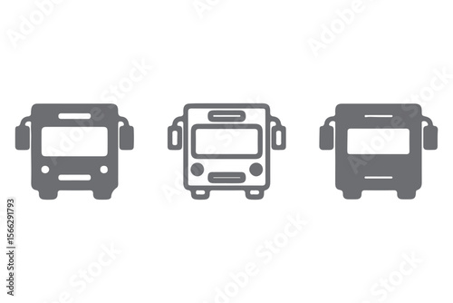 Bus icon set vector. bus sign and symbol. transport