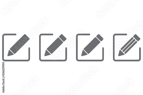 Edit icon set. Pencil icon vector illustration
