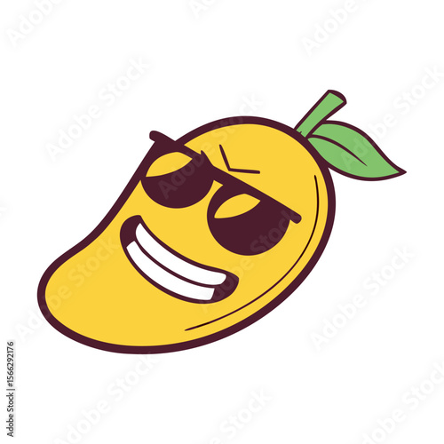 Mango With Funny Cartoon Face