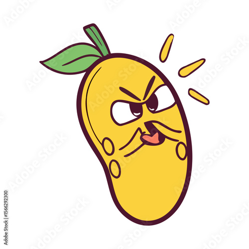 Mango With Funny Cartoon Face