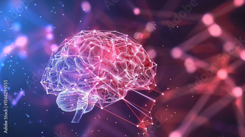 Wallpaper Mural  holographic representation of a human brain with AI-enhanced neural pathways Torontodigital.ca