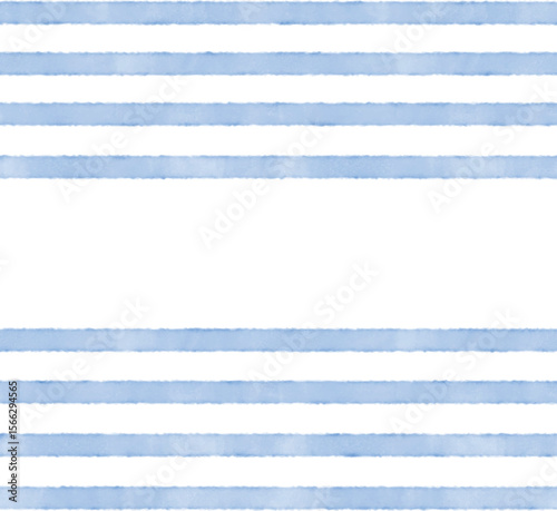 青い水彩の4ラインボーダー柄背景　Adobe Illustrator Artwork