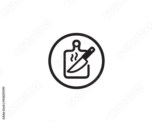 Chopping Board icon vector art illustration