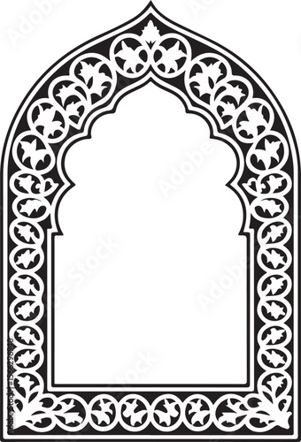Islamic Wedding Arch Frame Vector Set

