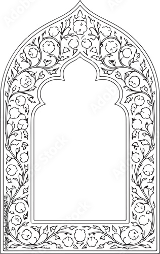 Islamic Wedding Arch Frame Vector Set

