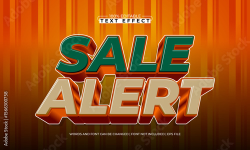 sale alert editable text effect with a sale and offer text style