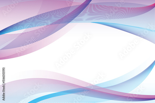 Delicate flowing curves of light blue and pale pink create a visually appealing and elegant vector graphic.