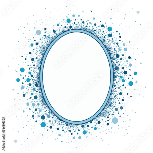 blue glitter dust particle frame. Sparkling pink powder border on a transparent background. Shiny bokeh dust effect. Elegant decorative element for festive and luxury celebrations