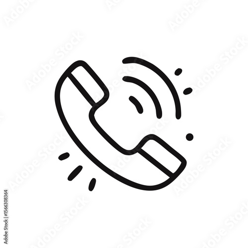 A ringing landline telephone icon, depicted with stylized sound waves.