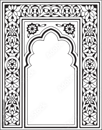 Islamic Wedding Arch Frame Vector Set

