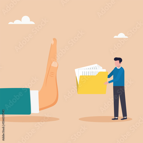 Organization of file and document in the database. Anti-corruption scene with illegal online data transfer bribe. Vector illustration.	