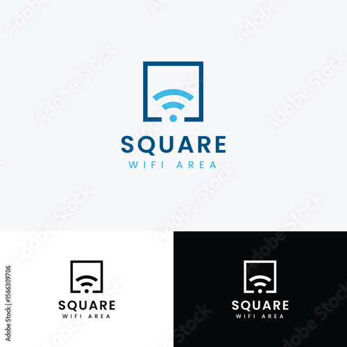Wifi wireless internet signal logo vector