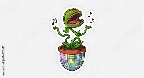 Dancing Venus Flytrap with Disco Ball Pot