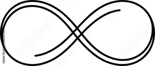 Black Infinity Symbol on White Background loop