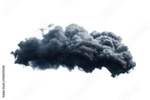 Dark storm cloud isolated on transparent background