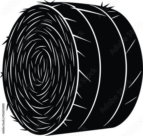 Round hay bale farm agriculture rural countryside