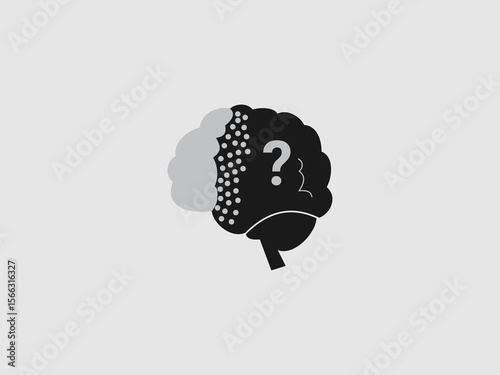 This icon depicts a human brain