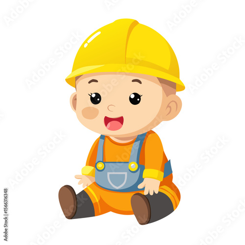boy with helmet and tools