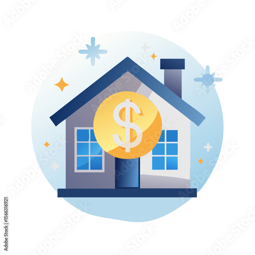 house with dollar sign