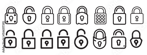 Padlocks vector design